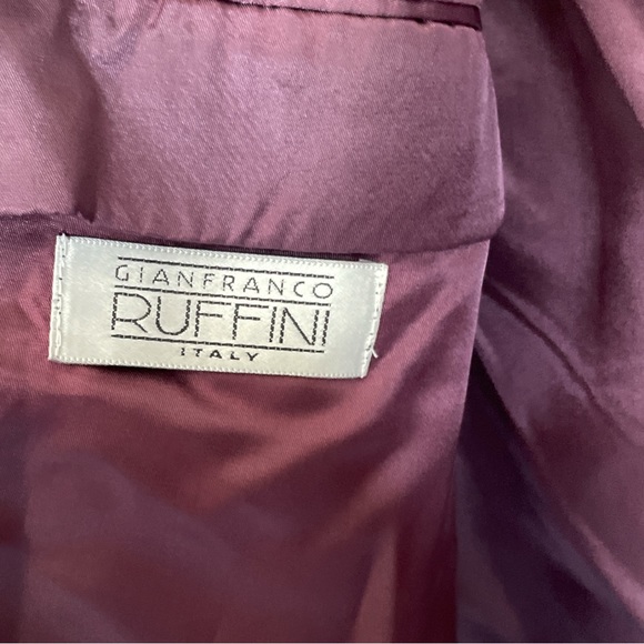 Gianfranco Ruffini Men’s Black Cashmere Blend Size R-44 Dress Coat Pea Coat - Picture 4 of 5